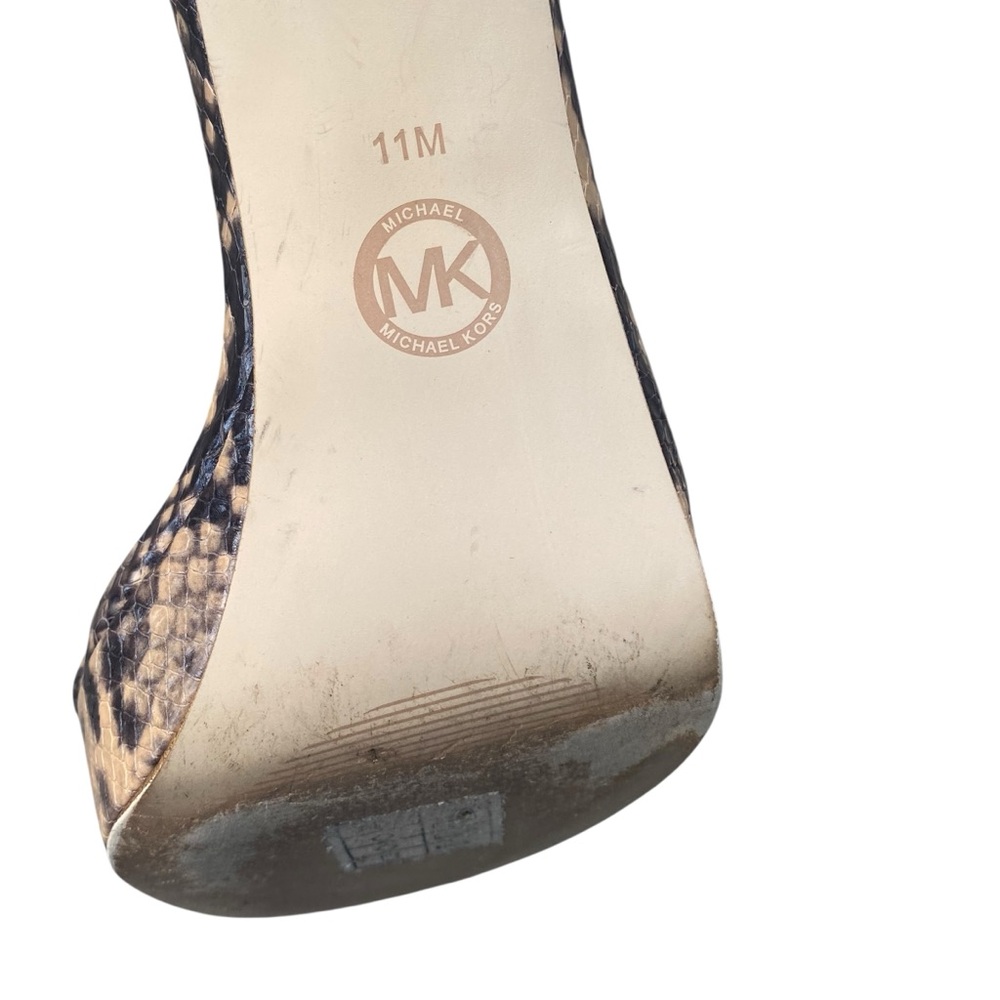Michael Kors Snakeskin Patterned Ankle Strap Sandals‎ Size 11 - Picture 13 of 13